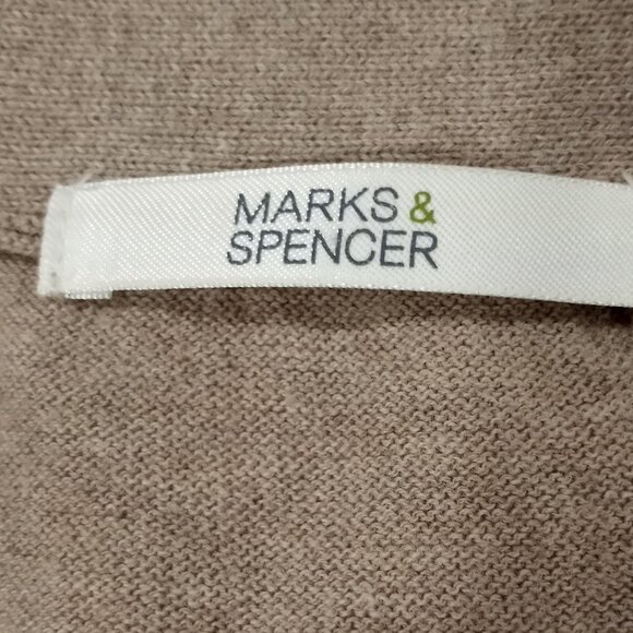 MARKS AND SPENCER TAUPE COTTON VEST WOMEN UK SIZE 10 - Picture 4 of 9